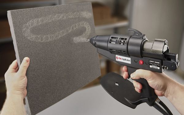 Five applications for hot melt sprayable adhesives