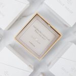 Luxury packaging boxes on marble background